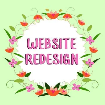 Handwriting text Website Redesign. Business concept modernize improver or evamp Illustration