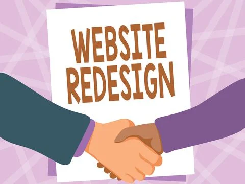 Handwriting text Website Redesign. Conceptual photo modernize improver or evamp Illustration