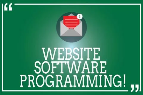 Handwriting text Website Software Programming. Concept meaning coding or Stock-Illustration