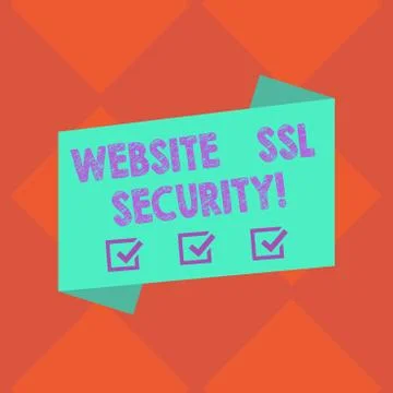Handwriting text Website Ssl Security. Concept meaning encrypted link between a Stock Illustration