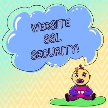 Handwriting text Website Ssl Security. Concept meaning encrypted link between a Stock Illustration