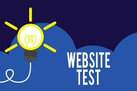Handwriting text Website Test. Concept meaning test the websites or web Stock Illustration