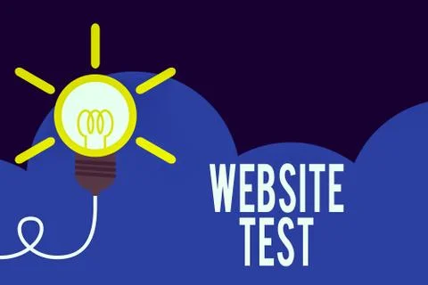 Handwriting text Website Test. Concept meaning test the websites or web Stock Illustration