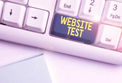 Handwriting text Website Test. Concept meaning test the websites or web Stock Photos