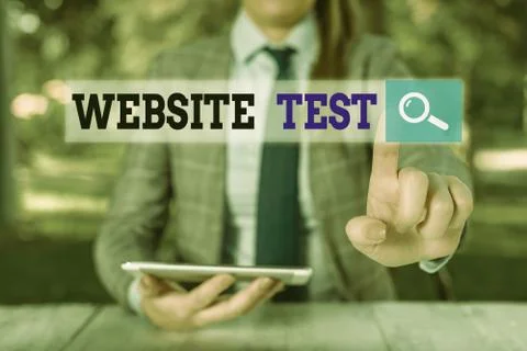 Handwriting text Website Test. Concept meaning test the websites or web Stock Photos