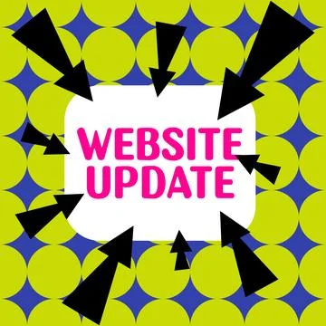 Handwriting text Website Update. Internet Concept keeping the webpage and Stock Illustration