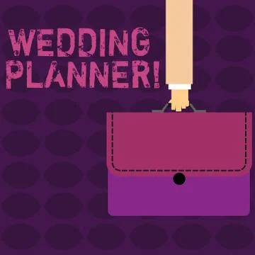 Handwriting text Wedding Planner. Concept meaning professional who assists with Stock Illustration