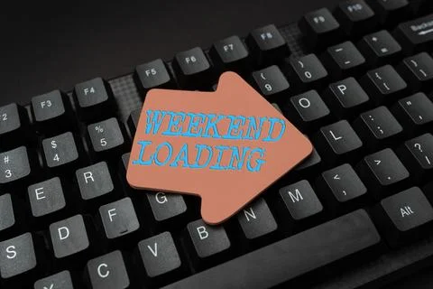 Handwriting text Weekend Loading. Business concept Starting Friday party relax 스톡 사진