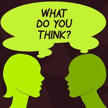 Handwriting text What Do You Thinkquestion. Concept meaning Opinion Sentiments Stock Illustration