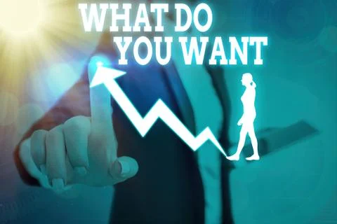 Handwriting text What Do You Want. Concept meaning used for offering something Stock Photos