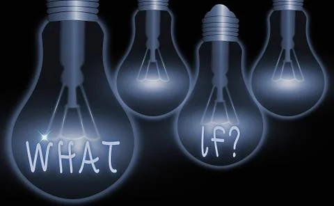 Handwriting text What If Question. Concept meaning interrogative statement Stock Illustration