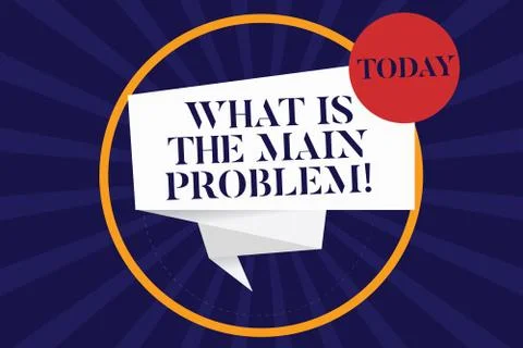 Handwriting text What Is The Main Problem. Concept meaning Identify the cause of Stock Illustration