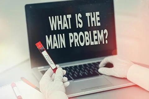Handwriting text What Is The Main Problem Question. Concept meaning Identify the Stock Photos