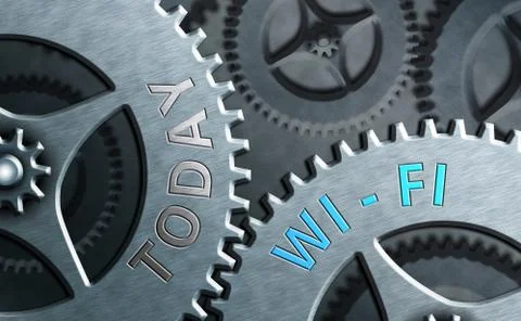 Handwriting text Wi fi. Concept meaning it provides wireless highspeed Internet Stock Illustration