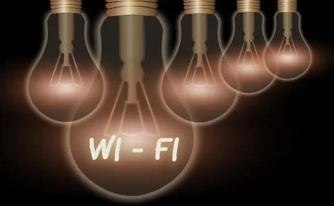 Handwriting text Wi fi. Concept meaning it provides wireless highspeed Internet Stock Illustration