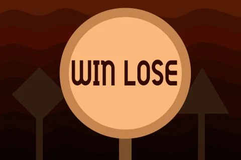 Handwriting text Win Lose. Concept meaning Compare possibilities what if Stockillustratie