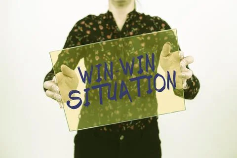 Handwriting text Win Win Situation. Business approach time allocated for work Stock Photos