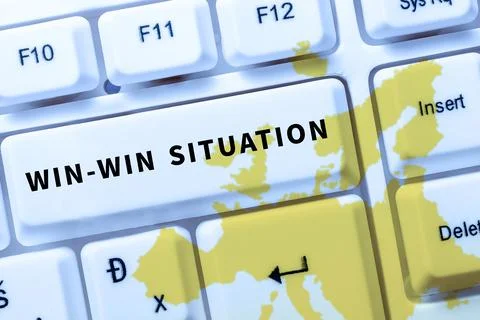 Handwriting text Win Win Situation. Business showcase time allocated for work Foto stock