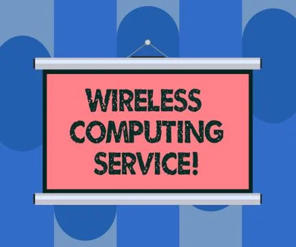 Handwriting text Wireless Computing Service. Concept meaning company that offers イラスト素材