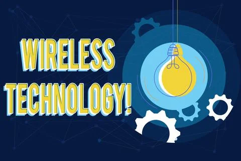 Handwriting text Wireless Technology. Business overview a technology that allows 스톡 일러스트