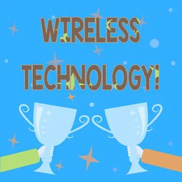 Handwriting text Wireless Technology. Business idea a technology that allows Stock Illustration
