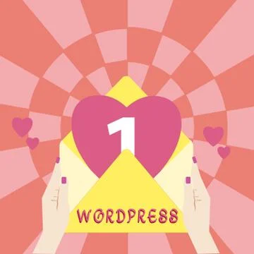 Handwriting text Wordpress. Concept meaning free source publishing software that Stock Illustration