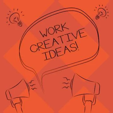 Handwriting text Work Creative Ideas. Concept meaning has ability to invent and Stock Illustration