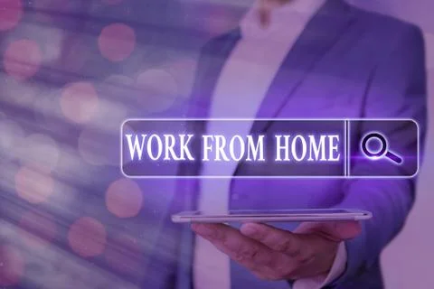 Handwriting text Work From Home. Concept meaning communicating with the company Foto stock