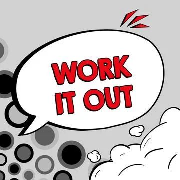 Handwriting text Work It Out. Business overview Planning something in detail Illustrazione stock