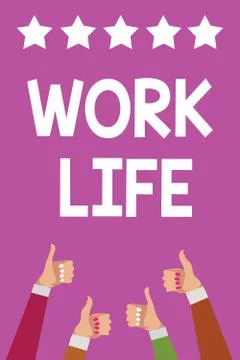 Handwriting text Work Life. Concept meaning An everyday task to ern money to 스톡 일러스트
