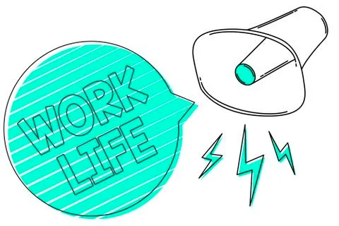 Handwriting text Work Life. Concept meaning An everyday task to ern money to Illustrazione stock