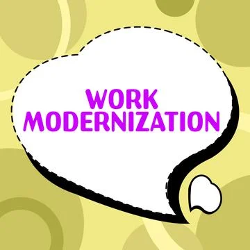 Handwriting text Work Modernization. Business idea changing product service and Illustrazione stock