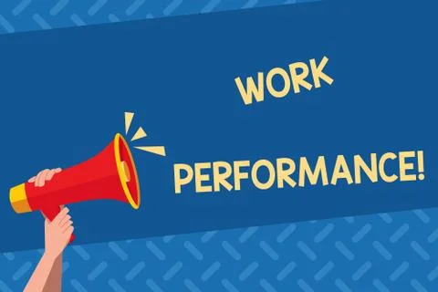 Handwriting text Work Perforanalysisce. Concept meaning Find the content of a Stockillustratie