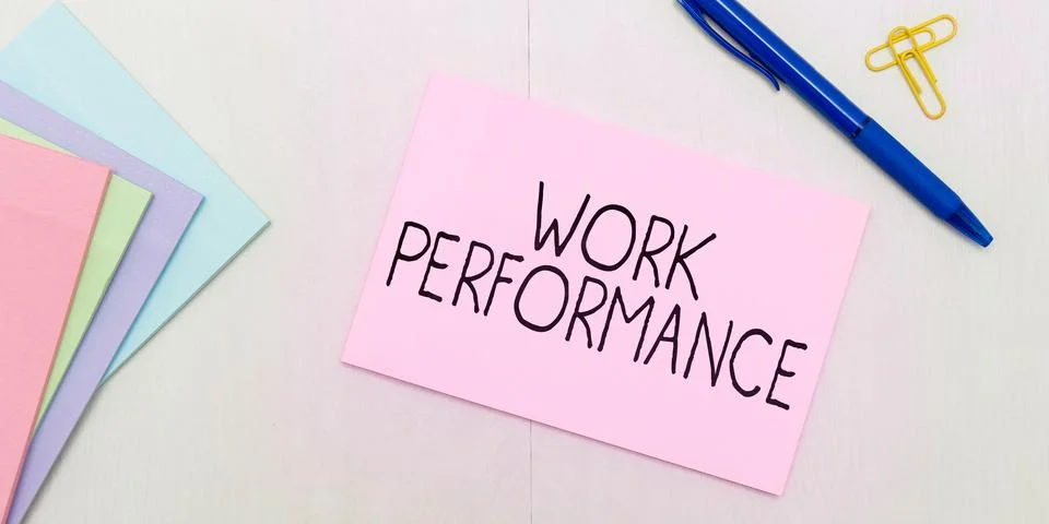 Handwriting text Work Performance. Conceptual photo A job that is not permanent Foto stock