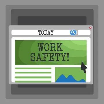 Handwriting text Work Safety. Concept meaning policies and procedures in place Stock Illustration