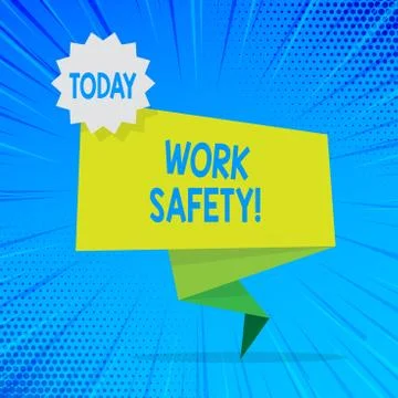 Handwriting text Work Safety. Concept meaning policies and procedures in place Stock Illustration