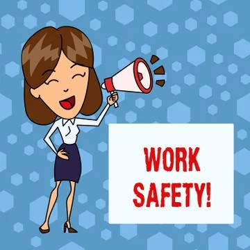 Handwriting text Work Safety. Concept meaning policies and procedures in place Stock Illustration