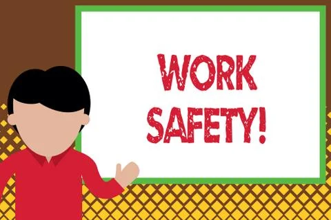 Handwriting text Work Safety. Concept meaning policies and procedures in place Stock Illustration