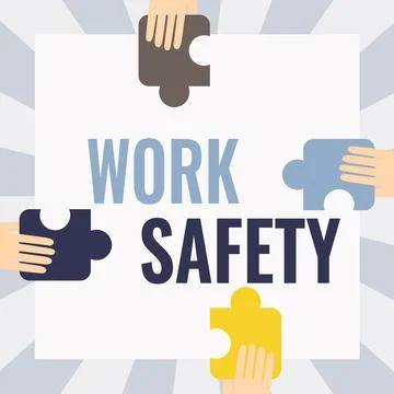 Handwriting text Work Safety. Conceptual photo preventive measures applied by Stock Illustration