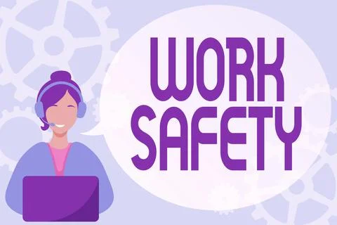 Handwriting text Work Safety. Word Written on policies and procedures in place Stock Illustration