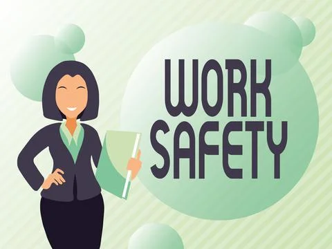 Handwriting text Work Safety. Word for policies and procedures in place to Stock Illustration