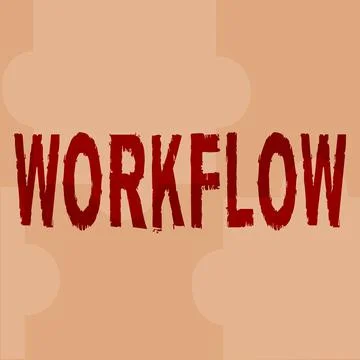 Handwriting text Workflow. Business showcase Series of activities or procedures Stock Illustration