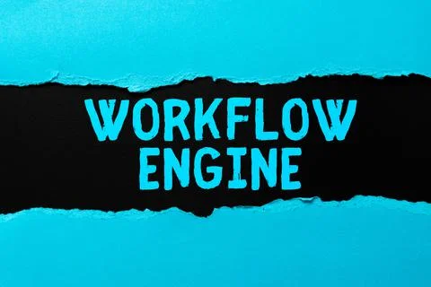 Handwriting text Workflow Engine. Internet Concept software application that 스톡 사진