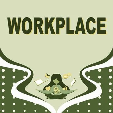 Handwriting text Workplace. Internet Concept Area where you can find busy Ilustración de archivo