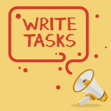 Handwriting text Write Tasks. Concept meaning assigned piece of work often to be 스톡 일러스트