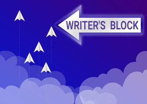 Handwriting text Writer S Block. Business idea Condition of being unable to Ilustração Stock