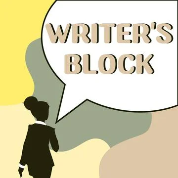 Handwriting text Writer's Block. Internet Concept Condition of being unable to Stock Illustration