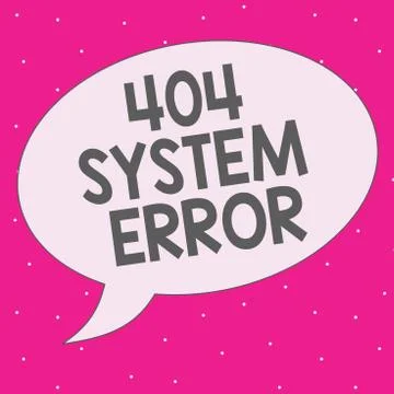 Handwriting text writing 404 System Error. Concept meaning message appears when 스톡 일러스트
