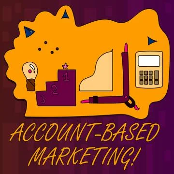 Handwriting text writing Account Based Marketing. Concept meaning strategic a Illustrazione stock