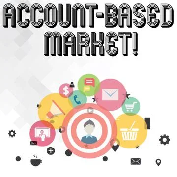 Handwriting text writing Account Based Market. Concept meaning resources target Stock Illustration